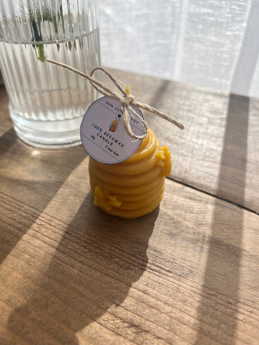 SUN CITY HONEY - Beeswax Candle - Beehive