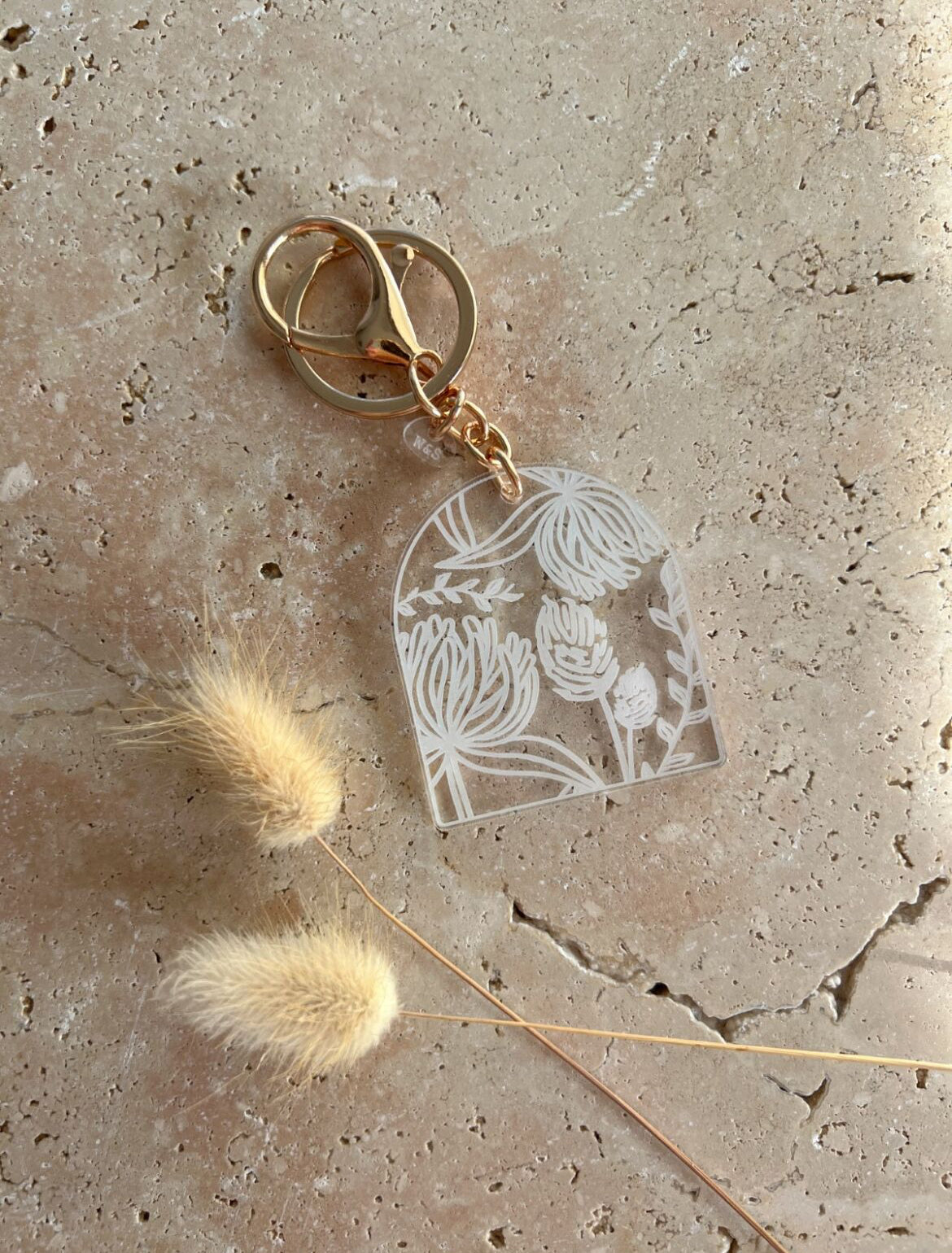 WILLOW & SAGE - Arched Wildflower Keyrings