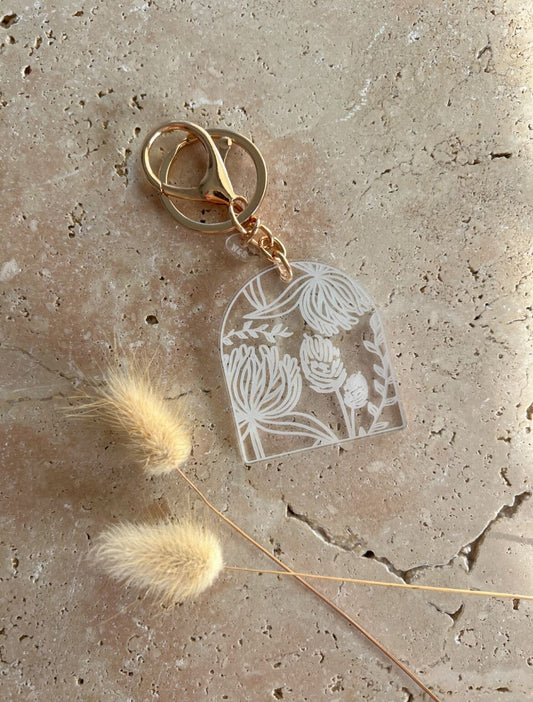 WILLOW & SAGE - Arched Wildflower Keyrings