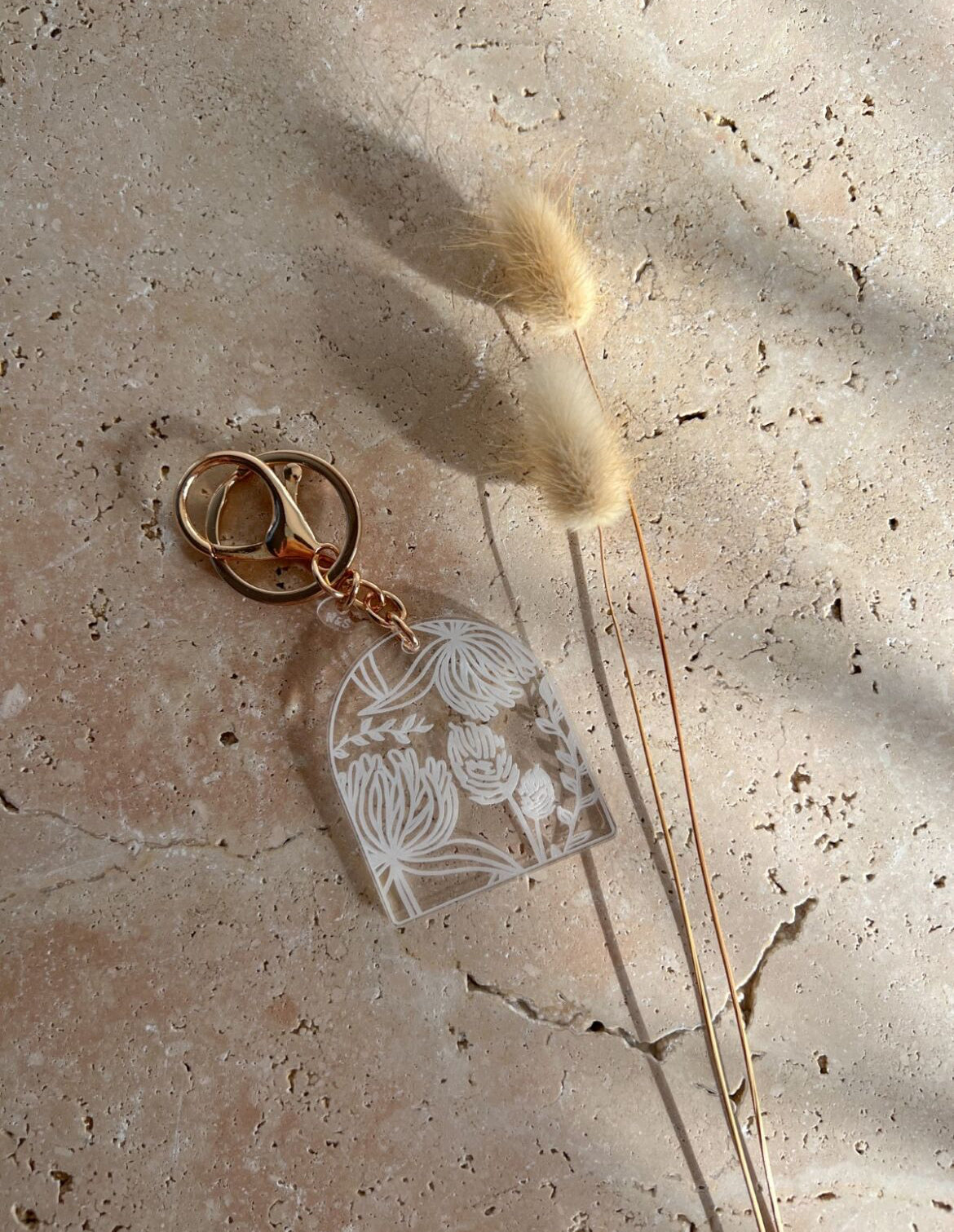 WILLOW & SAGE - Arched Wildflower Keyrings