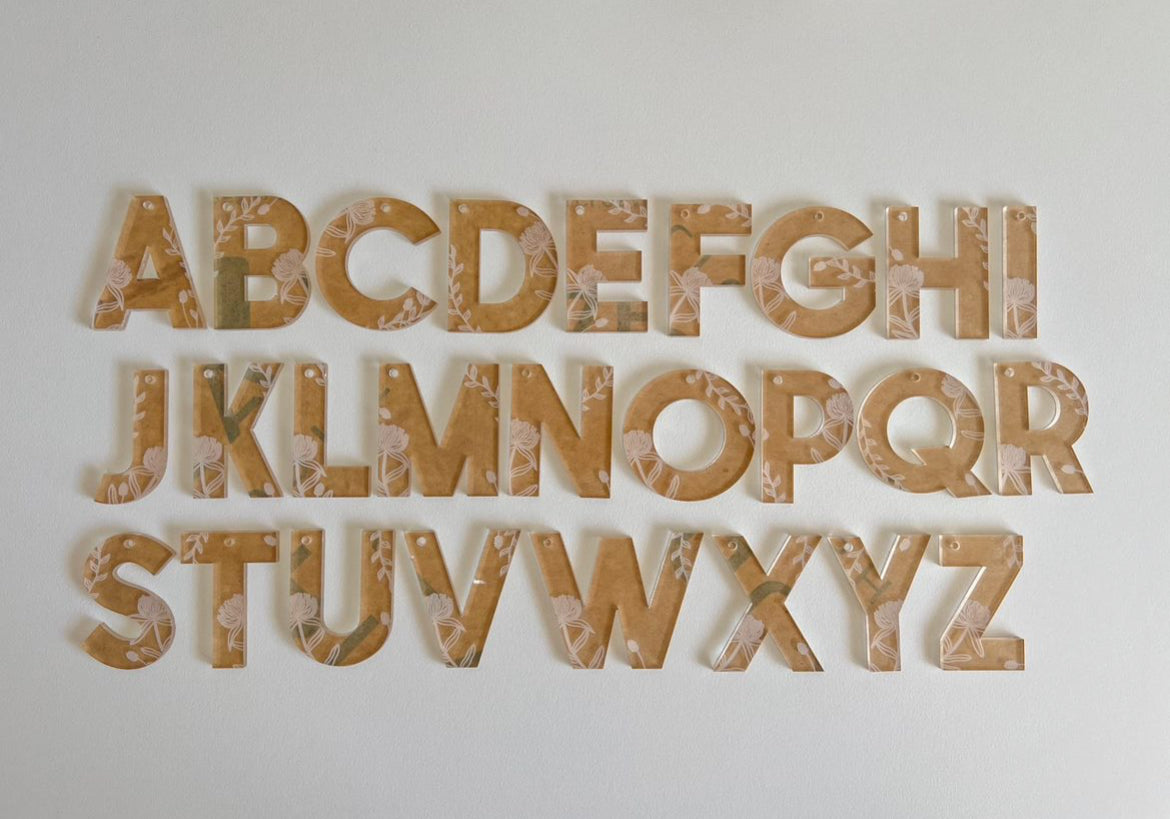 WILLOW & SAGE - Wildflower Alphabet Keyrings