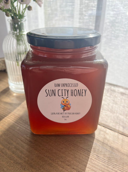 SUN CITY HONEY - 1kg Raw Unprocessed Red Gum Honey