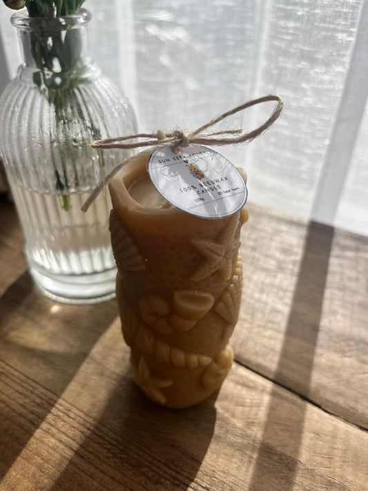 SUN CITY HONEY - Beeswax Candle - Shell